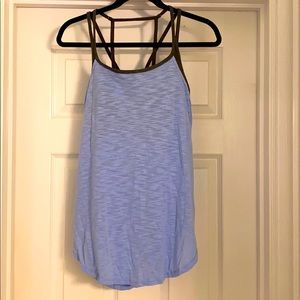Athletic tank top with built in bra